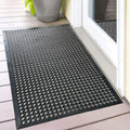 Uniboho Commercial Heavy Duty Rubber Floor Mat for Outside Non Slip 20 x 31 | For Restaurant, Kitchen, Horse Stall, Outdoor Patio, Garage, Pool, with Holes for Drainage - size: 1'7" x 2'6" (Rectangular)