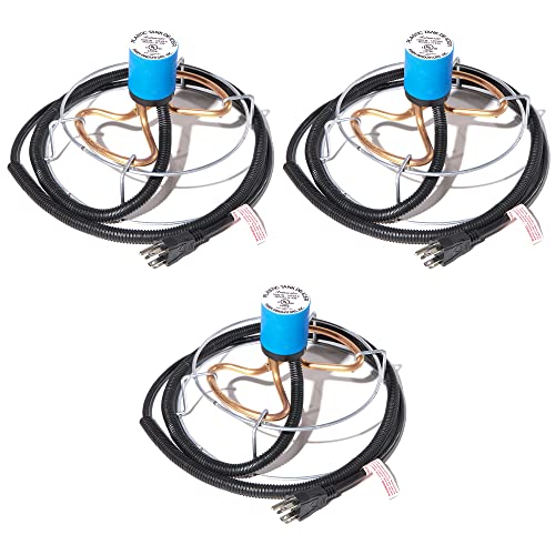 Farm Innovators 3 Pack Submergible Tank De-Icer, 1000W Water Deicer- Ice-N-Easy Design with Protective Cage for Plastic or Metal Livestock Water Stock Tank - color: 1000 Watt, size: 3 Pack