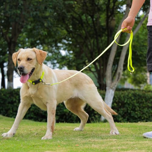 Waterproof Dog Collar, Easy to Clean Rubber Dog Collars with Quick Release Buckle Fits Small Medium or Large Dogs (Yellow, M < 11.8-18.5 inch) - color: Yellow, size: M (11.8-18.5 inch)