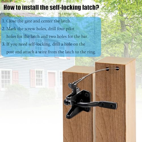 Anti Sag Gate Frame Kit, Gate Corner Bracket, Heavy Duty Brace Gate Hardware with Hinge and Gate, Wooden Fences-No Sag Gate Corner Brace Bracket for Doors, Corral Gates, Wood Windows
