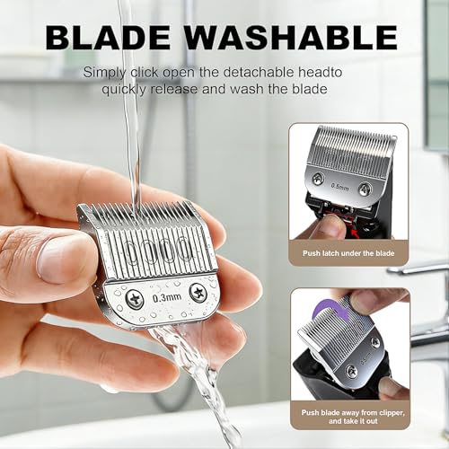 Replacement Ceramic Blade,Compatible with Oster 76,Andis AGC,Wahl KM10 | 0.3mm(1/100") Cutting Length,size OOOO - color: Size 0000