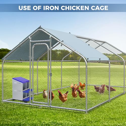 Galvanized Steel 2-Tier 4 Compartment Chicken Nesting Box with Pull Out Tray, Roll Away Nest Boxes for Laying Hens Egg Collection, Wall Mount Poultry Nest Box for Coop with Handle, Blue - color: Blue, size: 2 Tire 4 Compartments