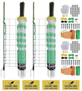 2 Pack Premium Electric Semi-Rigid Fence Netting 35.4"H x 98.42'L, Pre-Assembled Posts Raised to 47.2"H, Can Add Additional Polywire to Ensure Safety for Backyards,Homesteads,Gardens,Farms,and Ranches - size: Length 98.4 ft x 2