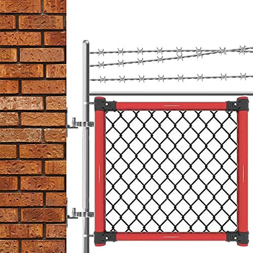 2 Pack 1-5/8inch Chain Link Fence Frame Gate Post Hinge/Galvanized Steel Zinc Plated Pipe Gate Hinge for 1-5/8 Outside Diameter Post/Pipe, Nut/Bolt Included for Hinge - size: 1-5/8 Inch