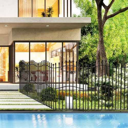 No Dig Garden Fence 40" H x 22.5'L Decorative Yard Dog Outdoor Panels - size: 40 in(H)