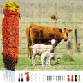 Electric Fence Netting 42.5" H x 164'L | with Posts and Double-Spiked Stakes, Portable Livestock Nets for Backyards, Homesteads, Gardens, Farms, and Ranches - size: 42.5"H x 164'L