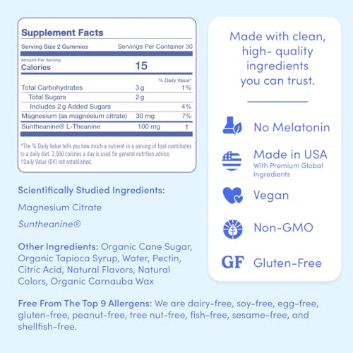 FIRST DAY Magnesium for Kids Gummies – Calm Kids Magnesium Citrate Gummies to Support Sleep & Relaxation – Bedtime Supplement with Suntheanine® L-Theanine, NO Melatonin - Strawberry - 30-Day Supply - size: 120 Count (Pack of 2)