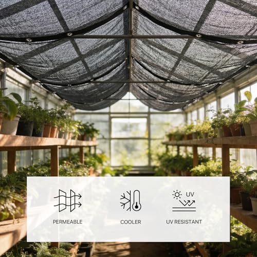 Amgo 30% Black Shade Cloth Custom Size 4FT x 4FT Mesh Tarp, UV Resistant Netting with HDPE Material and Upgrade Grommets for Plant Cover, Greenhouse, Chicken Coop, Barn, Kennel, Garden. - color: Black, size: 4' x 4' Custom Size