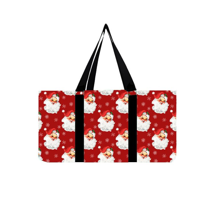Large Collapsible Tote - color: Santa