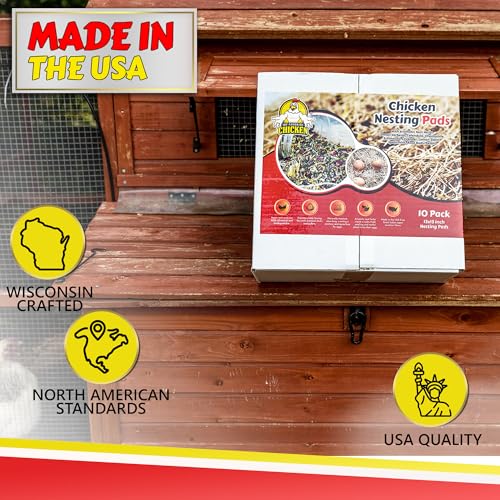 Chicken Nesting Pads with Aromatic Nest Herbs | Natural Excelsior Aspen Fiber Poultry Bedding | 13 x 13 Inches | Pack of 10 - style: With Aromatic Herbs