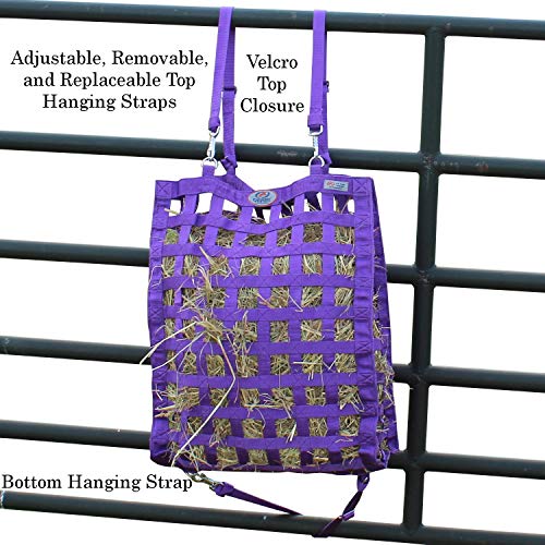 Derby Originals Superior Slow Feeder Horse Hay Bag with Super Tough Bottom and 1 Year Warranty - color: Hunter Green