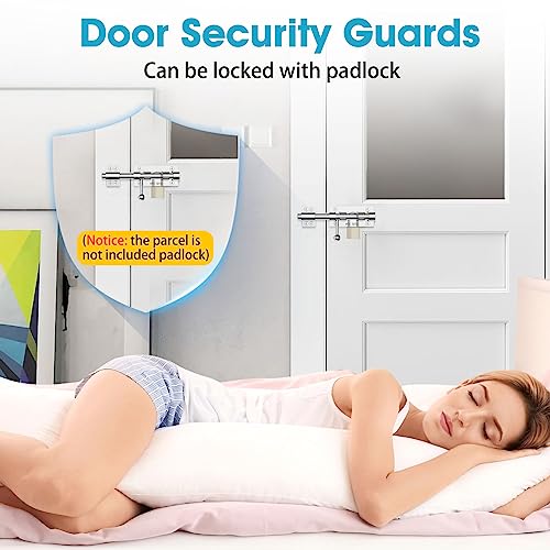 6.3 Inch Slide Bolt Gate Latch, Barrel Bolt Latch, Silver | Heavy Duty Solid 304 Stainless Steel Door Lock for Wooden Fence/Shed/Yard/Barn Door/Interior and Outdoor - color: Silver