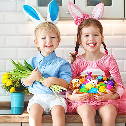 12pcs Easter Eggs Filled with Finger Puppets | for Easter Basket Stuffers, Easter Eggs Hunt, Easter Party Favor, Easter Gift for Kids - style: 12pcs