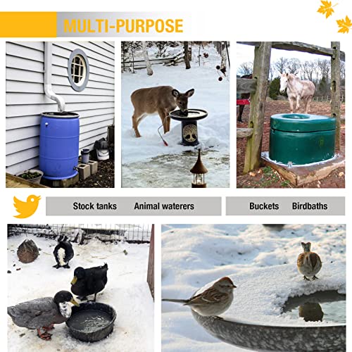 250W Chicken Water Heater,Submersible Bucket Heater Deicer for Poultry | Prevents frozen water in winter,Freeze-Proof Poultry Waterer,for Bird Bath,Chicken Waterer,Cat Waterer, Dog Waterer - size: 250Watt