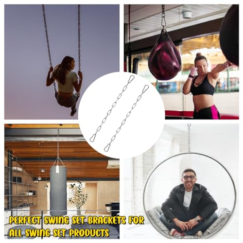 Heavy Duty Chain 440LB 40" Chains for Heavy Bag, Hammock, Swing, Outdoor Indoor Use, Rust-Resistant Secure Hanging - size: 40inch-1PCS