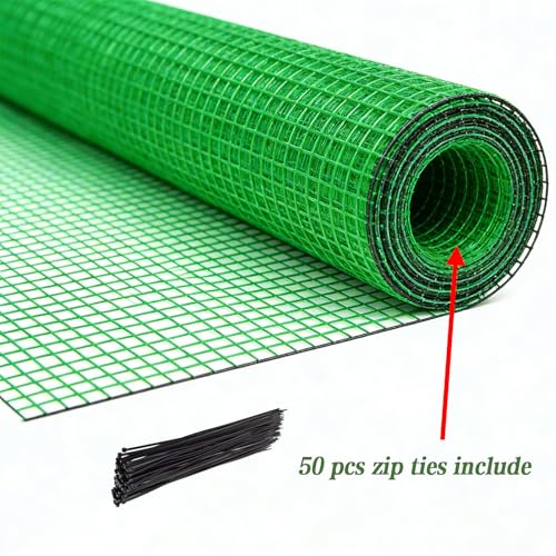 Garden Fence 4 x 65 FT,0.4" Mesh Plastic Fencing,50PCS Zip Ties | Deer Fence Temporary Fence Snow Fence Safety Fence,Construction Fencing for Yard,Rabbits,Chicken,Dogs,Animal Barrier,Green - size: 4ftx65ft