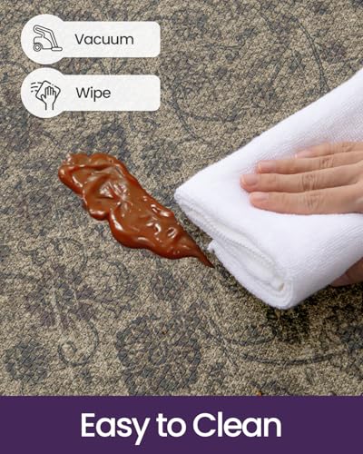 DEXI Kitchen Floor Mats Cushioned Anti Fatigue Runner Rug, 23x59 Brown | Waterproof,Soft and comfrt memory Foam,Easy Care,Vintage Style,Front Sink Laundry Office - color: Mottled Brown, size: 59"L x 23"W x 0.4"Th