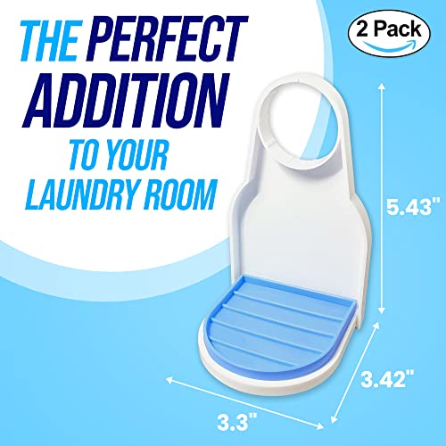 Simplation [2 Pack] Laundry Detergent Cup Holder, Detergent Drip Catcher | (Upgraded Drip Tray) No More Mess or Leaks, Laundry Detergent Cup Holder, Drip Catcher - style: Grip Style