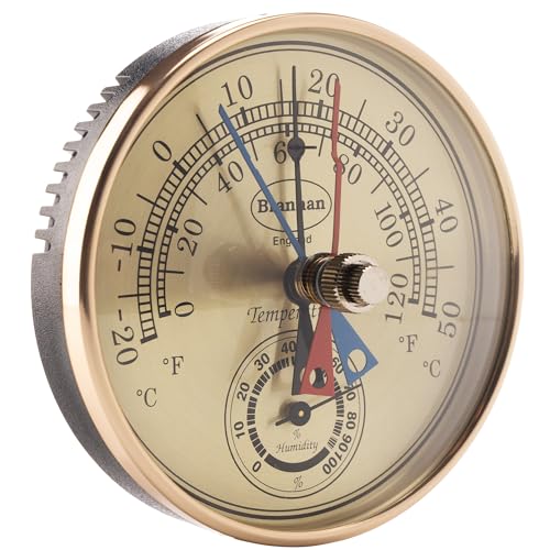 Brannan Max Min Thermometer and Hygrometer - Ideal Greenhouse Thermometer and Humidity Meter to Monitor Maximum and Minimum Temperatures and Humidity Easily Wall Mounted