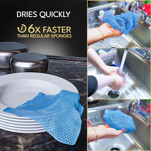 Non Scratch Dish Scrubbers for Cleaning Dishes (1PK) - Reusable Kitchen Sponge - Replace Dish Sponges for Washing Dishes - Best Household Scrubbing Pad & Alternative Dishwashing Scrub Pads Supplies - color: 1pk All Purpose