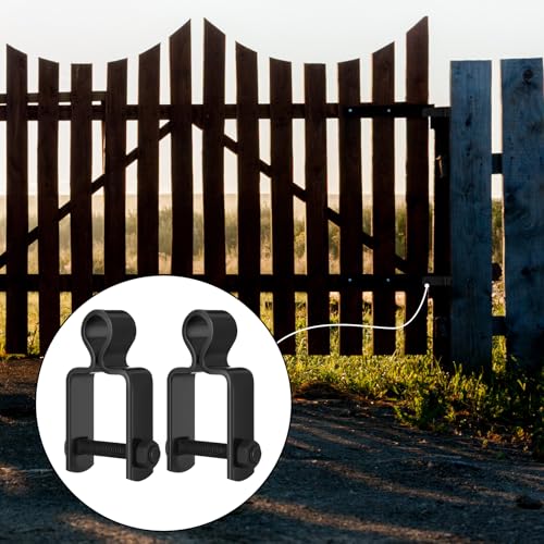 Dansydaisy 2 Pcs 1-1/2" x 1-1/2" Square Post Female Gate Hinges,Black | 5/8'' Pintle Square Chain Link, Galvanized Fence Gate Post Steel Hinge with Bolt and Nut, Repairing and Replacing Fence Gate - color: Black, size: 1-1/2'' X 1-1/2''