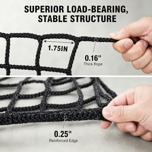 6 * 6ft Round Bale Hay Net 1.75" Knotless Slow Feed Hay Net, Heavy Duty Hay Saver Net Holds 800 lbs, UV Resistant Horse Hay Net for Round Bales, Horses, Cattle, Goats & Sheep - color: 6*6FT