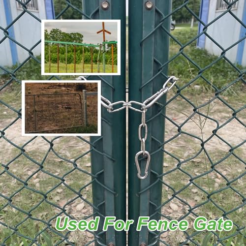 Gate Chain Lock,Gate Latch Chaining Lock for Livestock Horse Goat Cows Stall,Outdoor Fence Gate,Yard, Barn - size: 20INCH 1PCS