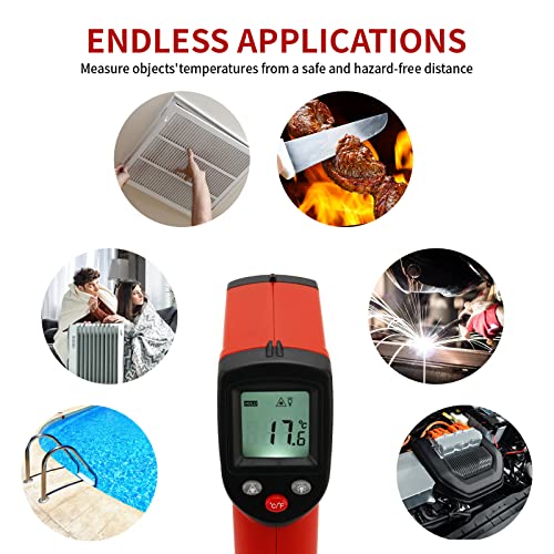 MEASUREMAN Infrared Thermometer (Not for Human),Standard Size Temperature Gun Non-Contact Digital Laser Thermometer-58℉~752℉(-50℃ to 400℃) (Pack of 2) - size: -58℉~752℉(-50℃ to 400℃) (Pack of 2)