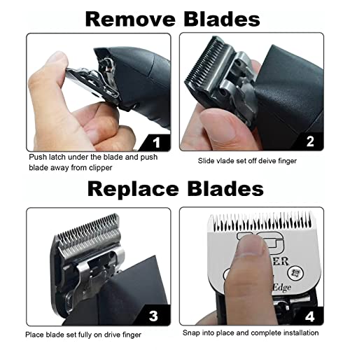 7F/5F/4F Dog Grooming Blades Set,Compatible with Andis,Oster A5,Wahl KM10 | Include 7F/5F/4F Detachable blade ,3 Count,Made of Stainless Steel - size: 7F+5F+4F