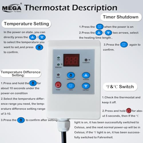 Metal Drum Heater,Industrial Grade/Weather Resistant Drum Heating Blanket,30 Gallon Bucket Heater Fixed Thermostat 212℉,Insulated Bucket Warmer with 10-Hour Timer - size: 30Gal