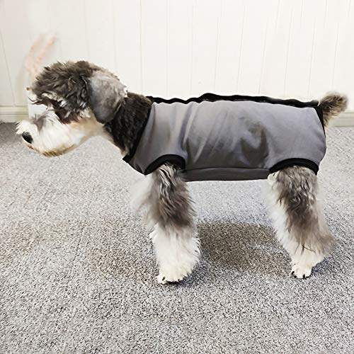 Dog’s Recovery Suit Post Surgery Shirt for Puppy, Wound Protective Clothes for Little Animals(Grey-XXS) - color: grey, size: XX-Small