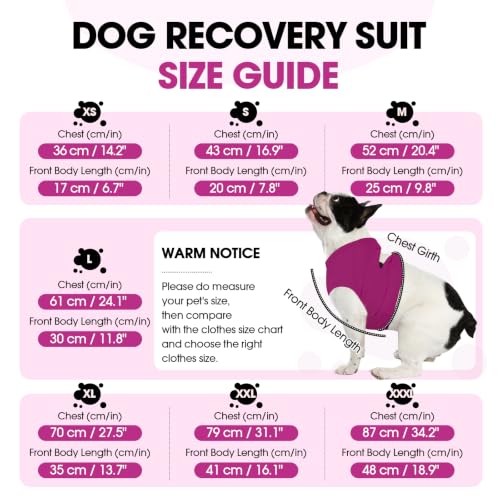 BRKURLEG Dog Chest Recovery Suit After Surgery, Purple XS | Dog Chest & shoulder Wound Cover, Breathable & Soft Anti-Licking Wound Vest, Not for Spay/Neuter Surgeries, Cone Alternative - color: Purple, size: X-Small