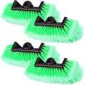 Vesici Car Wash Brush Head with Soft Detailing Bristle Flow Thru Car Cleaning Brush Exterior Car Wash Equipment for Auto Truck RV Boat Camper Washing, 10 Inch(Green,4 Pcs) - color: Green