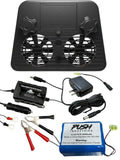 Push Industries 901.903 Vortex Universal Kennel & Crate Fan - Deluxe (Extra Battery & 12V DC Charger Included) - size: Deluxe - Each