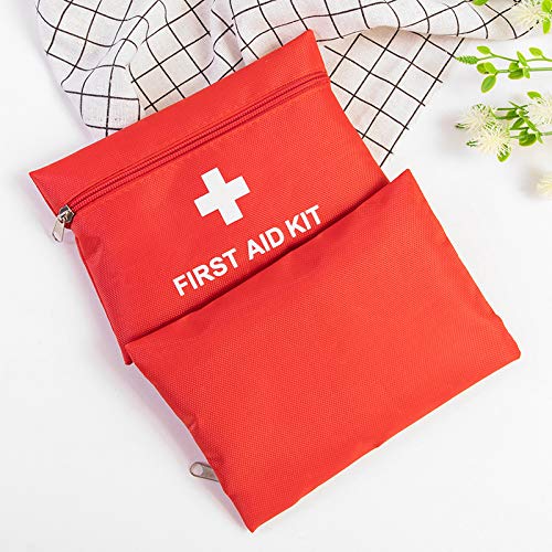 Red First Aid Bag Empty First Aid Kit Empty Waterproof First Aid Pouch Small Mini for First Aid Kits Pack Emergency Hiking Backpacking Camping Travel Car Cycling (Red, 7.9x5.5 12 Pack) - color: Red, size: 7.9x5.9 Inch (Pack of 12)