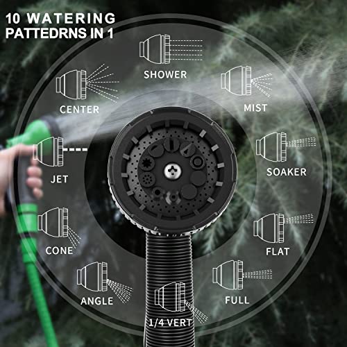 Besiter Garden Hose Nozzle Sprayer: 2 Pack 10 Watering Patterns Water Hose Spray Nozzles for Garden Hose Heavy Duty Hose Head Hose Attachment for Garden Hose YellowGreen - color: Yellow Green