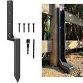 IRONBABE 33.62" Fence Post Repair Kit, Fix Broken 4x4/6x6 Wood Post, 1Pack | Heavy Duty Anchor Ground Stake, Thickened 11-Gauge, Heavier at 5.47lb, One-Piece, Quick Install, Powerful Support, For Garden - size: AS1-1Pack 34.79x5.88x3.18"