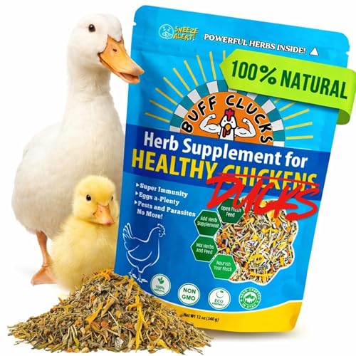 Herb Supplement for Ducks - Natural Waterfowl Treat, Botanical Duck Feed Additive, Plant-Based Flock Support for Egg Production, Feather Health & Daily Wellness, Handcrafted in USA (12 oz)