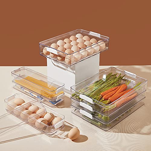 YOHA Clear Deviled Egg Tray Carrier with Lid 12 Grids Eggs Holder Case Refrigerator Egg Container Deviled Egg Platter Stackable Egg Tray Camping Picnic Travel Portable Egg Storage Container,Clear-12