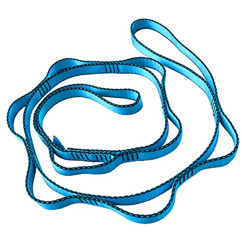 53 Inches Nylon Daisy Chains Rope Climbing Lanyard Straps Looped Strong Slings 23 kN Aerial Yoga Webbing - color: 1PC Blue