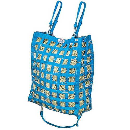 Derby Originals Superior Slow Feeder Horse Hay Bag with Super Tough Bottom and 1 Year Warranty - color: Petroleum Blue