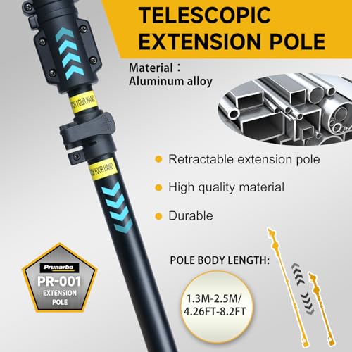 Telescopic Extension Pole for E-Series Pruners & Chainsaw | Compatible With All E-Series Tools (PR-E50、PR-E40 Pruning Shears & PR-E8 Saw), Extends Reach From 4.2 ft to 8.2 ft - style: PR-001-Pole