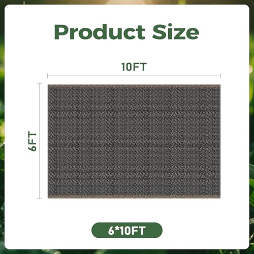 55% Shade Cloth for Garden,HDPE Cuttable Sun Shade for Plants,Mesh Garden Shade Cloth for Greenhouse Vegetables,Plant Heat Protection Black Cover for Patio Raised Bed (6×10FT) - size: 6×10FT