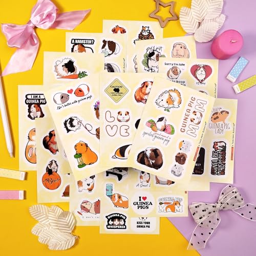 100Pcs Guinea Pig Stickers - Guinea Pig Party Supplies, Gifts for Women & Men - color: Guinea Pig Stickers