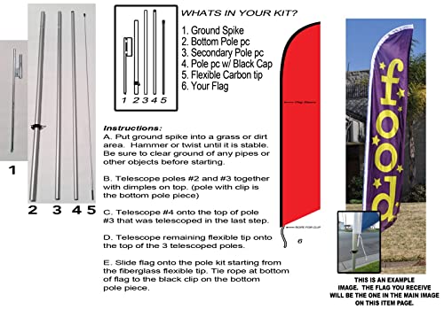 GLOBAL ADVERTISING SOLUTIONS Auto Repair Feather Flag Eye Catching Banner Sign for Business and Marketing Complete Set with 15 ft Pole Kit and Ground Spike (Auto Stereo) - style: Auto Stereo