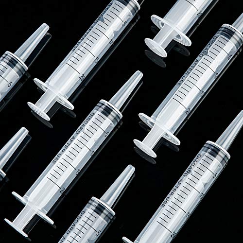 Boao 10 Pack Plastic Syringes Without Needle for Epoxy Resin,20 Ml | Measuring Syringe for Precise Measuring, Epoxy Applicator in Resin Crafts Labs Pet Feeding Oil Glue liquid Dispensing - size: 20 ML