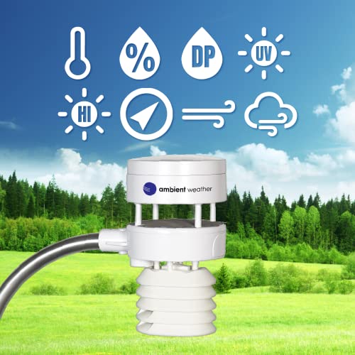 Ambient Weather WS-5050 Ultrasonic Smart Weather Station | Smart Home Ready - style: Display Console + Ultrasonic