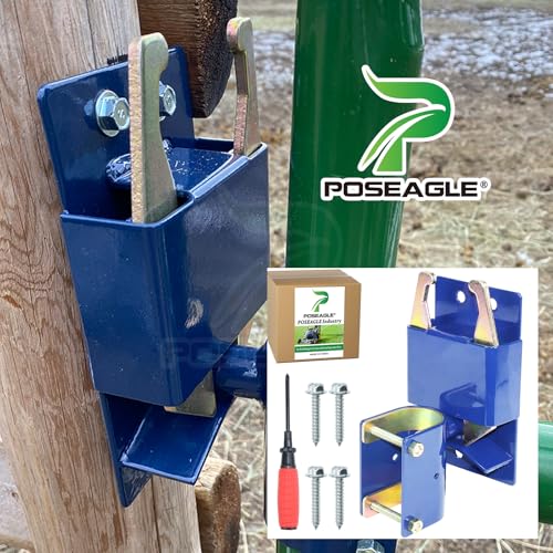 [Upgraded] Blue S16100100 Two Way Gate Latch, Farm Gate Latch | Include Hardware and Screwdriver for Cattle Gate Latch, Metal Gates with 1-5/8" to 2" Diameter Round Tubes - color: A05 1xS16100300 Gate Latch for 1-5/8" to 2" Tubes