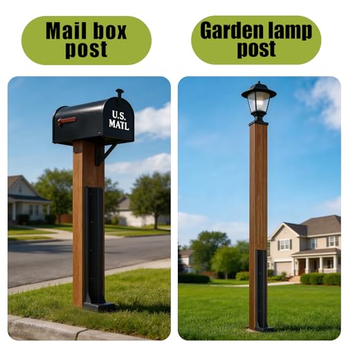 6 Pcs 30" Fence Post Repair Kit for Fix 4x4|6x6 Fence Post | Wave Design Fence Post Stake Spike ,Thickened Anchor Ground Spike for Repair Tilted,Broken Wood Post - size: 6 Pcs