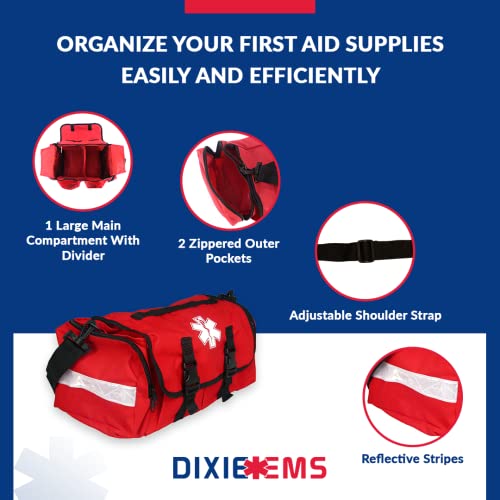Dixigear First Responder On Call Trauma Bag W/Reflectors - Red - color: Red